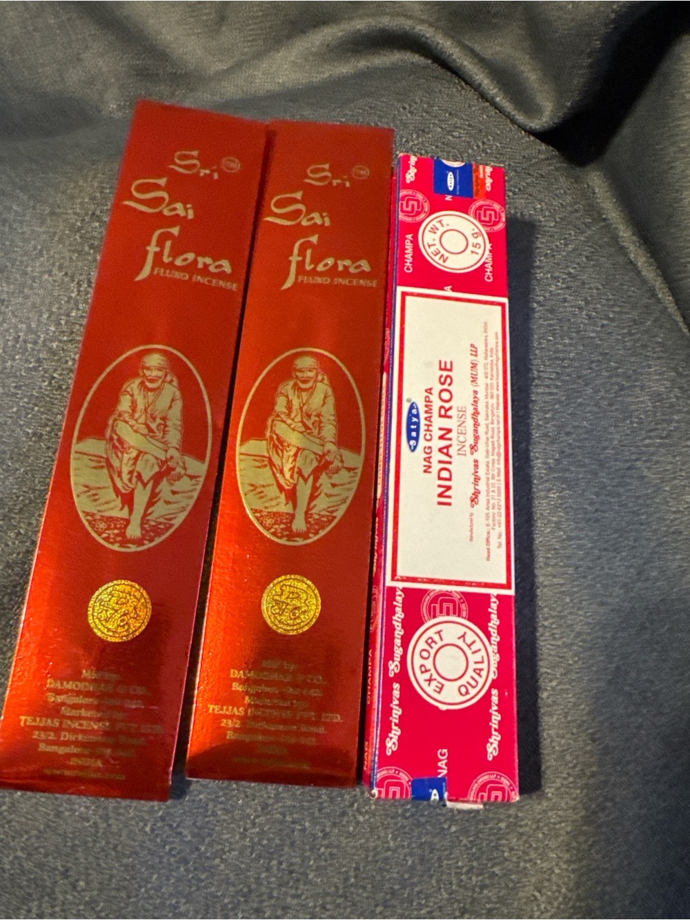 Sai Flora & Nag Champa Indian Rose Incense Pack - Red & Pink